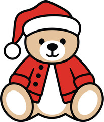  bear with christmas hat