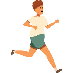 Person Running on Transparent Background In A T Shirt And Shorts Outdoor Activity And Fitness Concept
