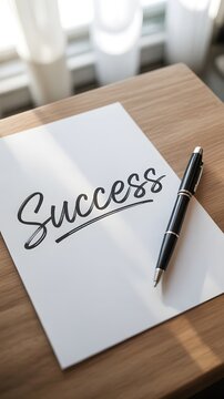 Achieve success with planning and a positive mindset, write your dreams and goals, unlock potential for growth and prosperity with focus