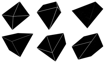 Dynamic collection of abstract geometric shapes, modern designs, perfect for creative projects and artistic backgrounds, originally a scalable vector graphic