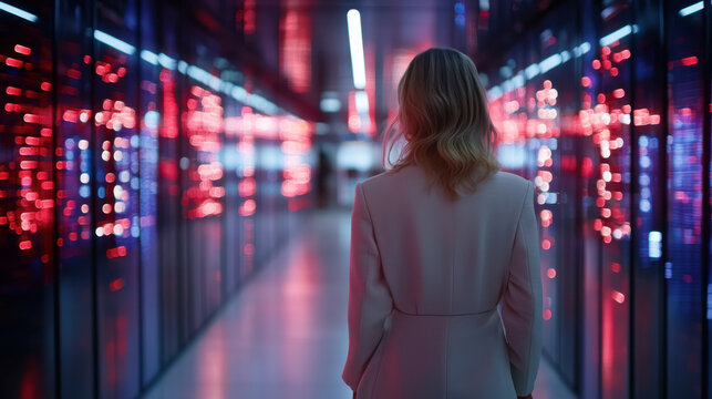 A mysterious hallway illuminated with vibrant red neon lights creates a striking futuristic ambiance, inviting explorations and evoking emotions of intrigue and curiosity.