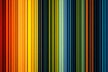 Obraz premium Vibrant abstract pattern vertical stripes colorful spectrum transitioning warm red orange to cool green blue gradient background modern design