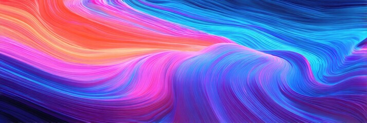 Flowing, colorful, abstract waves