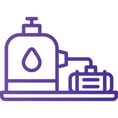 Industrial Water Tank System With Filter For Purification Process On Transparent Background