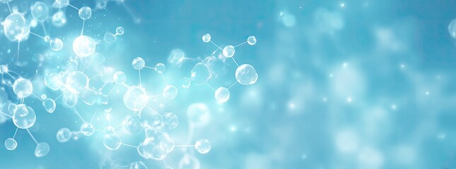 Abstract blue network with glowing nodes and connections