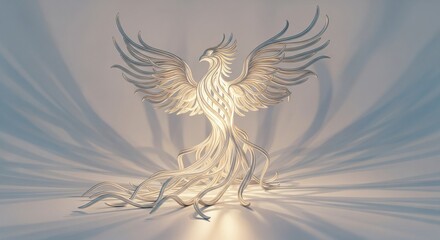 Obraz premium Flying angel wings vector illustration set with a heart and dove silhouette symbol of love