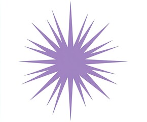 Starburst design lavender center with sharp, radiating, triangular points