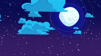 dreamy night sky featuring glowing crescent and wispy clouds with surrounding halos - Powered by Adobe