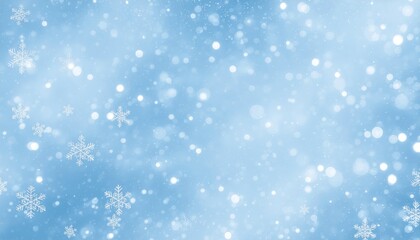 Charming winter wonderland scene with falling snowflakes enchanting blue background digital artwork tranquil atmosphere aesthetic viewpoint captivating concept for seasonal decor