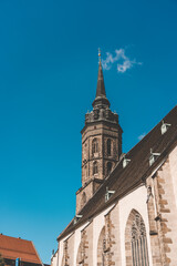 Gothic church tower in Bautzen