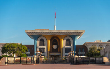 View of Al Alam ceremonial palace in Muscat