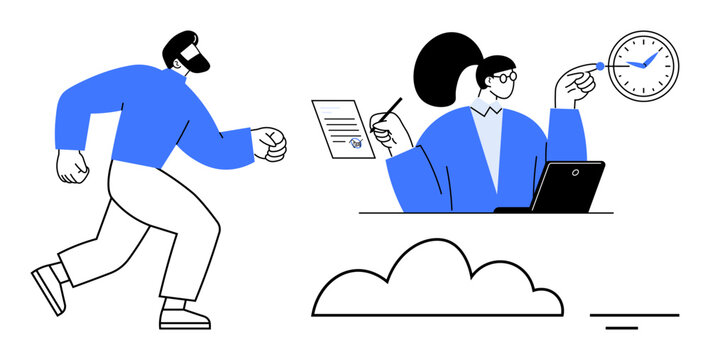 Time management concept. Visualizing deadlines, task organization, and productivity improvement. Time management enhances efficiency in workplaces, projects, and personal goals. For business