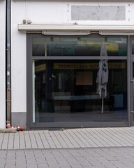 windows of a desolated shop