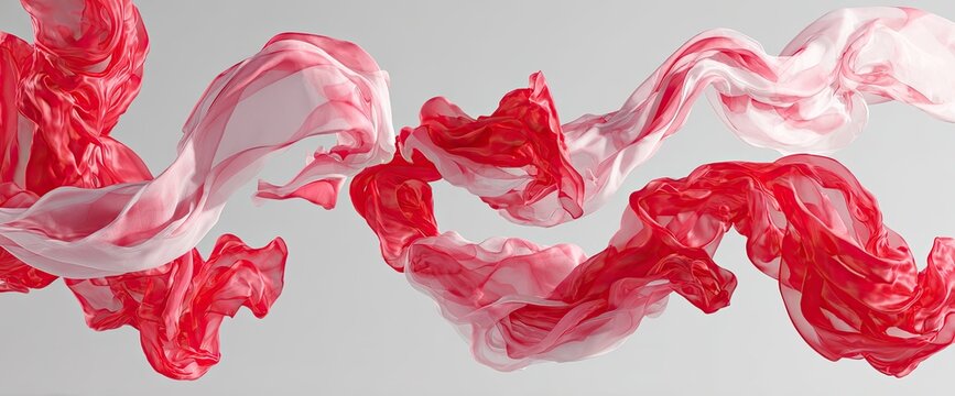 Flowing Red Sheer Fabric - Powered by Adobe