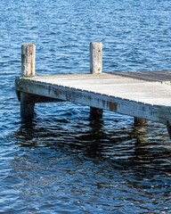 Fototapeta premium small jetty on the lake
