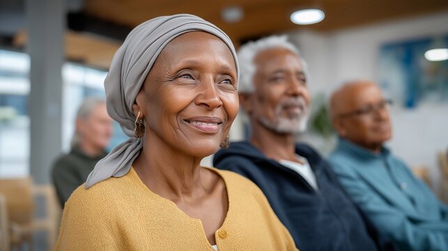 A multicultural group of seniors sitting together in a community center, sharing stories from different homelands — intergenerational cultural wisdom, memory, and global storytelling. cinematic