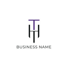 Minimalist TH Lettermark Logo &ndash; Elegant Monogram Design