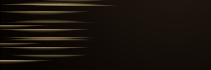 Obraz premium Minimal abstract luxury ads design. Modern elegant shiny gold lines on brown dark gradient background. simple textures