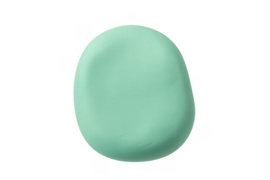 Mint green bar soap for hygiene on transparent background