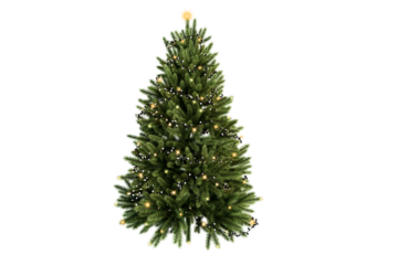 christmas tree with light isolated on white