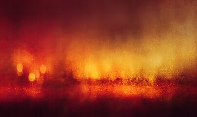 Blurred, fiery abstract image with hazy, warm color gradients and soft lights