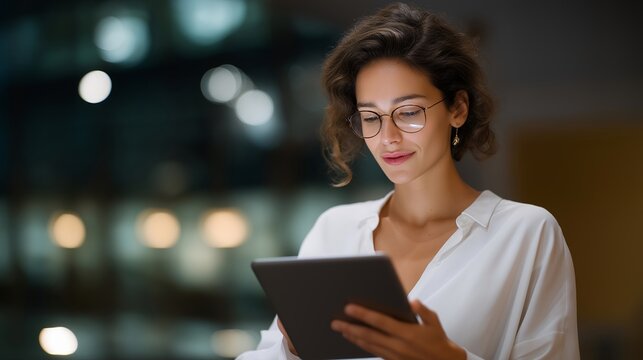 An HR manager completing a digital onboarding checklist on a cloud platform, reviewing training modules and employee profiles &mdash; streamlined administrative workflow, automated HR processes, and