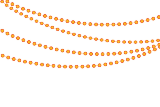 Orange festive string lights abstract decoration element vector