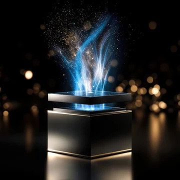 New Year Gift Box Opening to Release AI Hologram