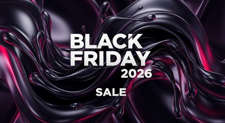 Unleash Black Friday 2026 Savings with this Dynamic, Eye Catching Design! Perfect for Retailers and Online Stores Promoting Exclusive Deals