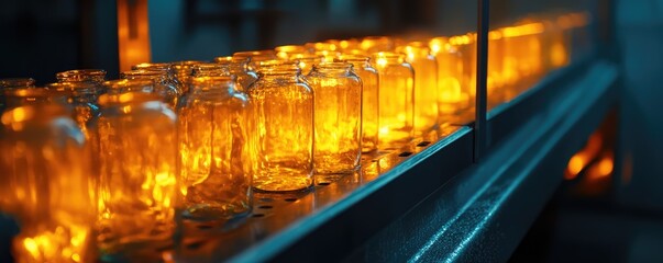 Showcase modern glass manufacturing and automated production process