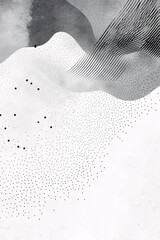 Black abstract wave background with white background. ai generative.