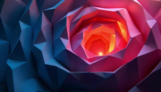 Rotating concentric polygons with fade effects 