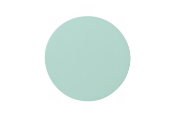 Pastel green geometric circle shape on transparent background