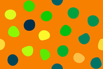 Playful Colorful Polka Dots Pattern &ndash; Cute Multicolor Dot Background Illustration for Fun, Cheerful, and Modern Design Projects in Vector Style