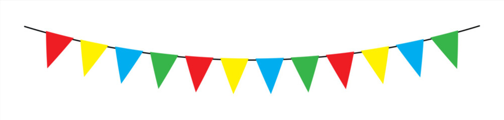 party garland vector. garland flag