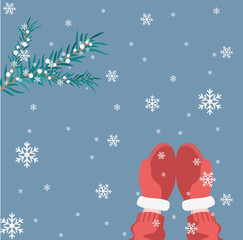 겨울 크리스마스 눈꽃