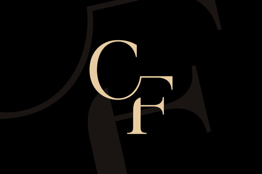 CF or FC letter logo icon design. Classic style luxury initials monogram.