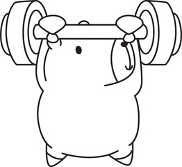 Illustrations of cute capybara character clip art for kids. Capybara 
