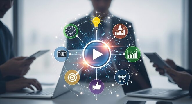 Business team brainstorming innovative ideas and creative solutions