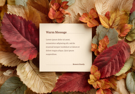 Autumn Style Card Mockup