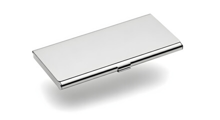 Sleek Business Card Holder: A modern, metallic business card holder is placed on a smooth surface, representing professionalism, networking, and stylish storage solution.