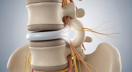 Spinal Disc Replacement: A 3D Medical Illustration