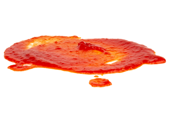 Ketchup splash isolated on white background