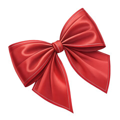 red bow isolated on white background
