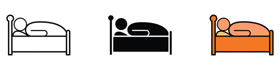 Sleep icon vector. bedtime, healthy rest and peaceful night symbol. vector illustration.