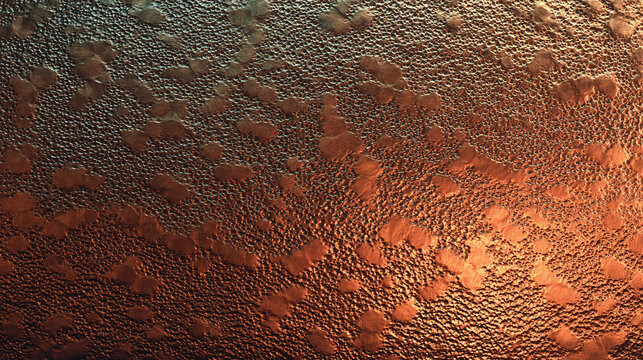 A textured surface reflecting the light, possibly resembling a scale pattern or natural material