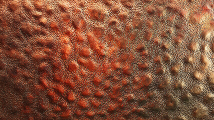 A detailed close-up of skin texture, showing raised bumps and rough surface