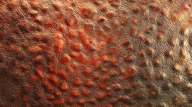 A detailed close-up of skin texture, showing raised bumps and rough surface