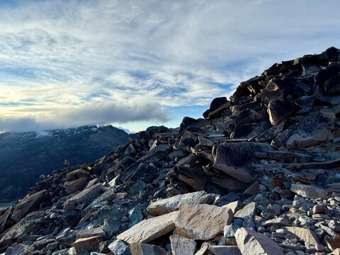 mountain landscape with blue sky - Powered by Adobe