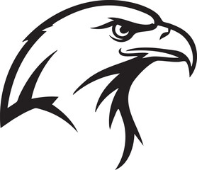 Naklejka premium Eagle head illustration with sharp beak and focused gaze